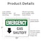 Signmission Gas Shutoff (Down Arrow) With Symbol, 10 in W x Rectangle, Plastic OS-2PACK-EM-P-710-L-10387 - alternate 5